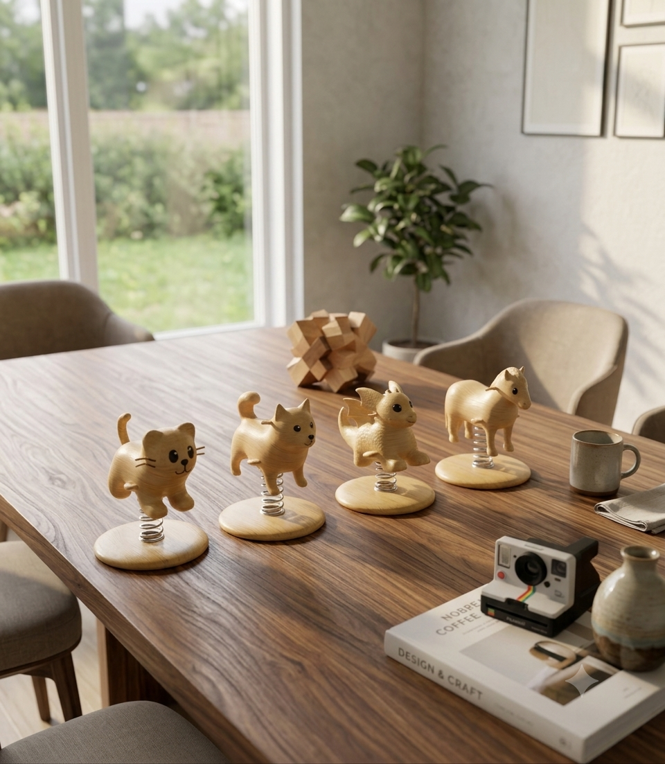 CHWoodDesign - Vippedyr - Dragen, Hesten, Hunden og Tigeren